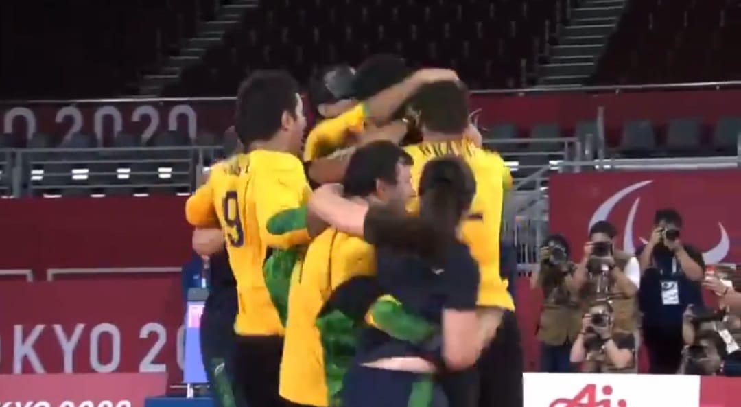 Brasil conquista ouro inédito em Tóquio no goalball com ajuda de potiguar