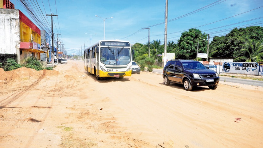 DER responsabiliza prefeitura por acúmulo de areia na João Medeiros