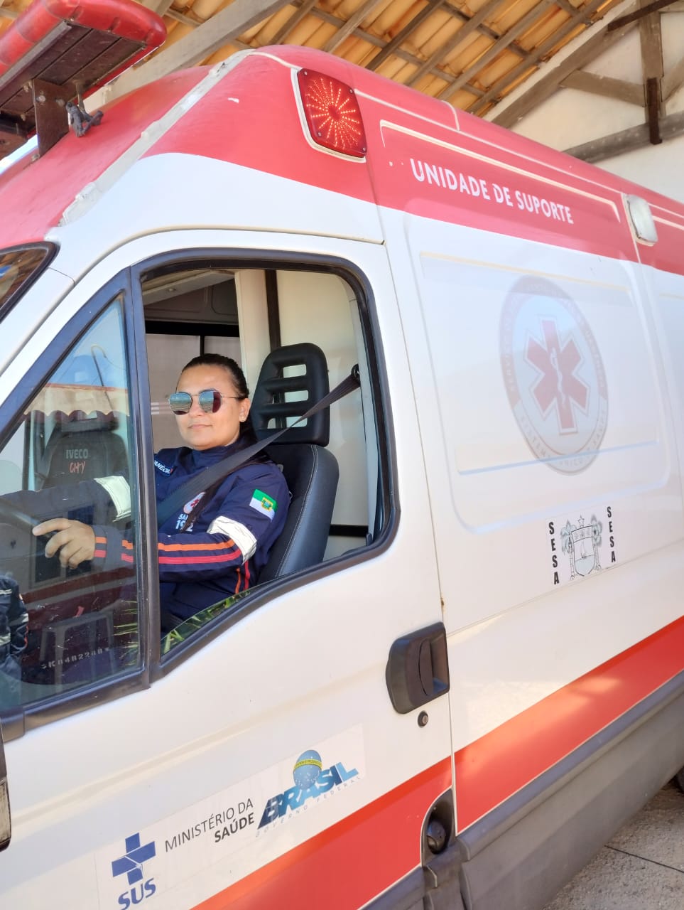 Promessa tornou areia-branquense 1ª mulher condutora do Samu no RN