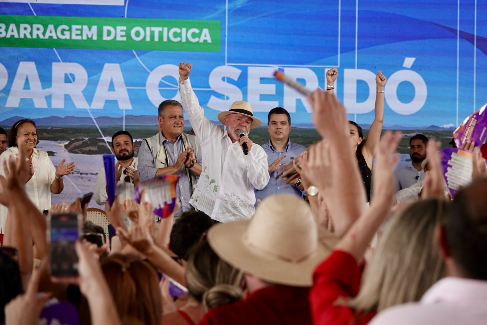 Sonho de 70 anos, Lula e Fátima entregam Barragem de Oiticica no RN