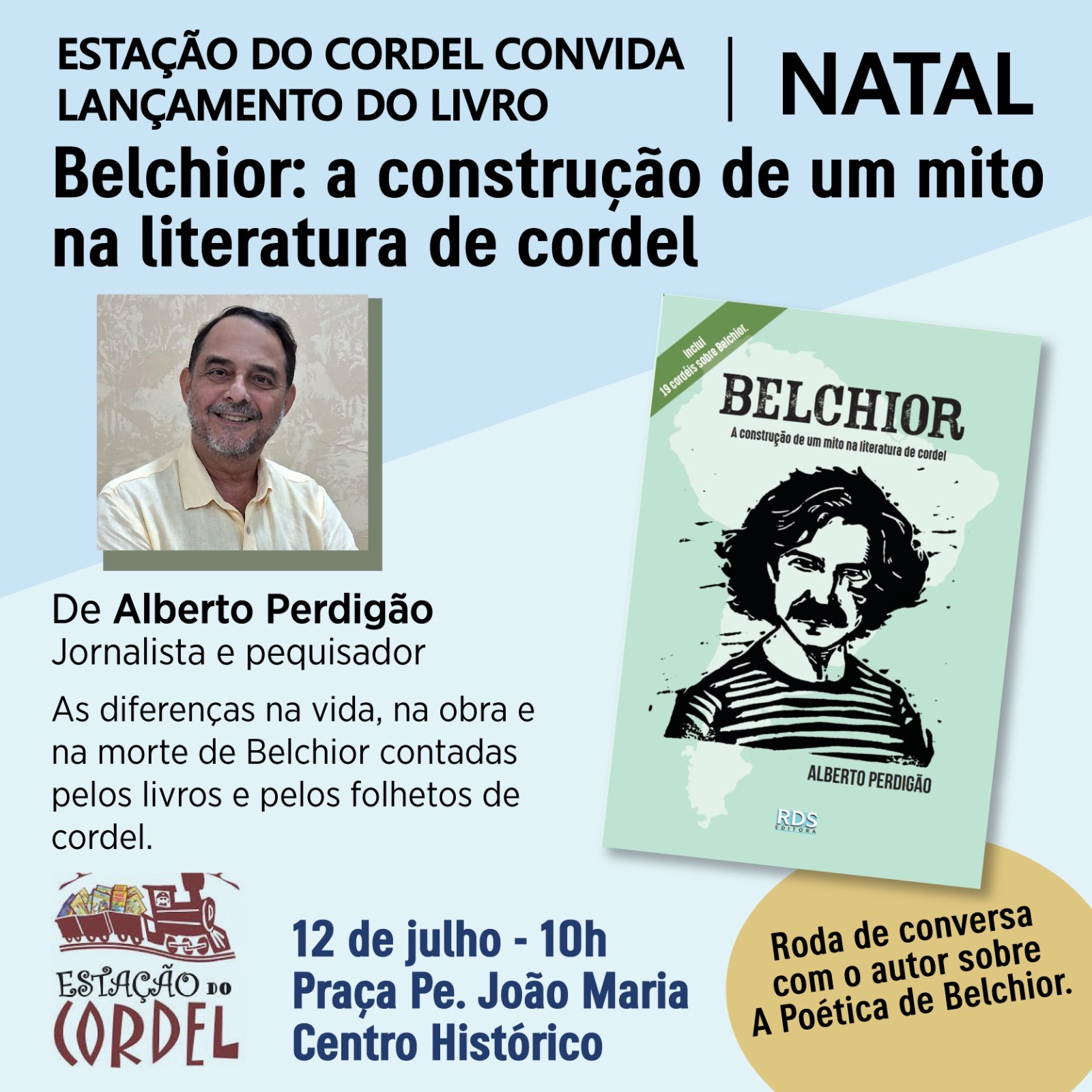 Livro sobre Belchior no cordel será lançado neste sábado (12)