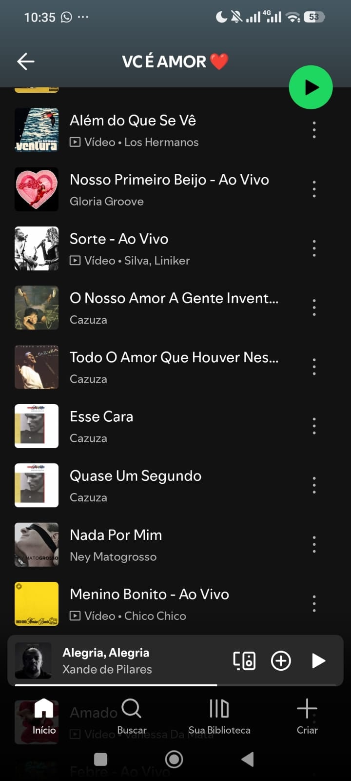 Música e troca de olhares: linguagens de afeto